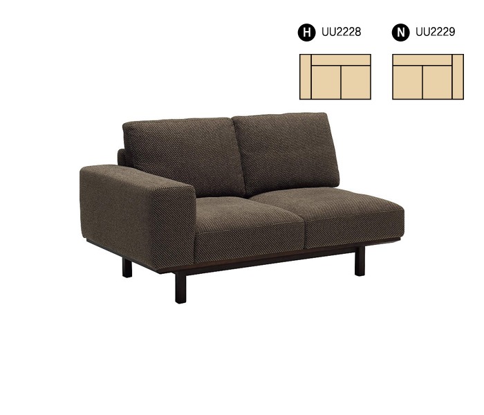 가리모쿠 UU22 소파 : (H)우_(N)좌 2인용 암 소파 롱(W1840)/ KARIMOKU UU22 sofa : (H)Right_(N)Left arm two seatear sofa long(W1440)
