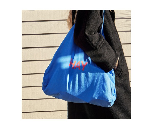 헤이 에코백(토트백) 스카이 블루 + 레드로고 L / HAY Blue Tote Bag Sky blue + Red logo L